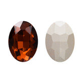 Tangerine Oval Shape High Quality Glass Pointed Back Fancy Rhinestones WholesaleRhinestone